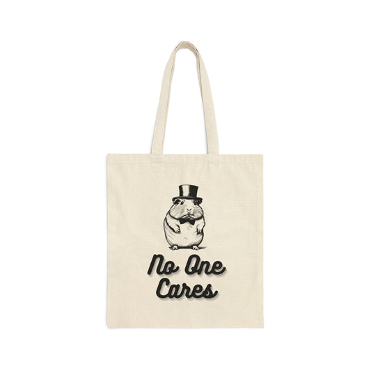 No One Cares Cotton Canvas Tote Bag