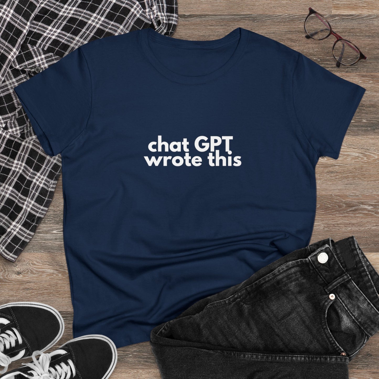 Chat GPT Wrote This Women's Midweight Cotton Tee