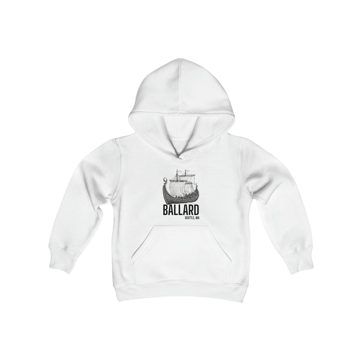 Ballard Seattle Youth Heavy Blend Hooded Sweatshirt