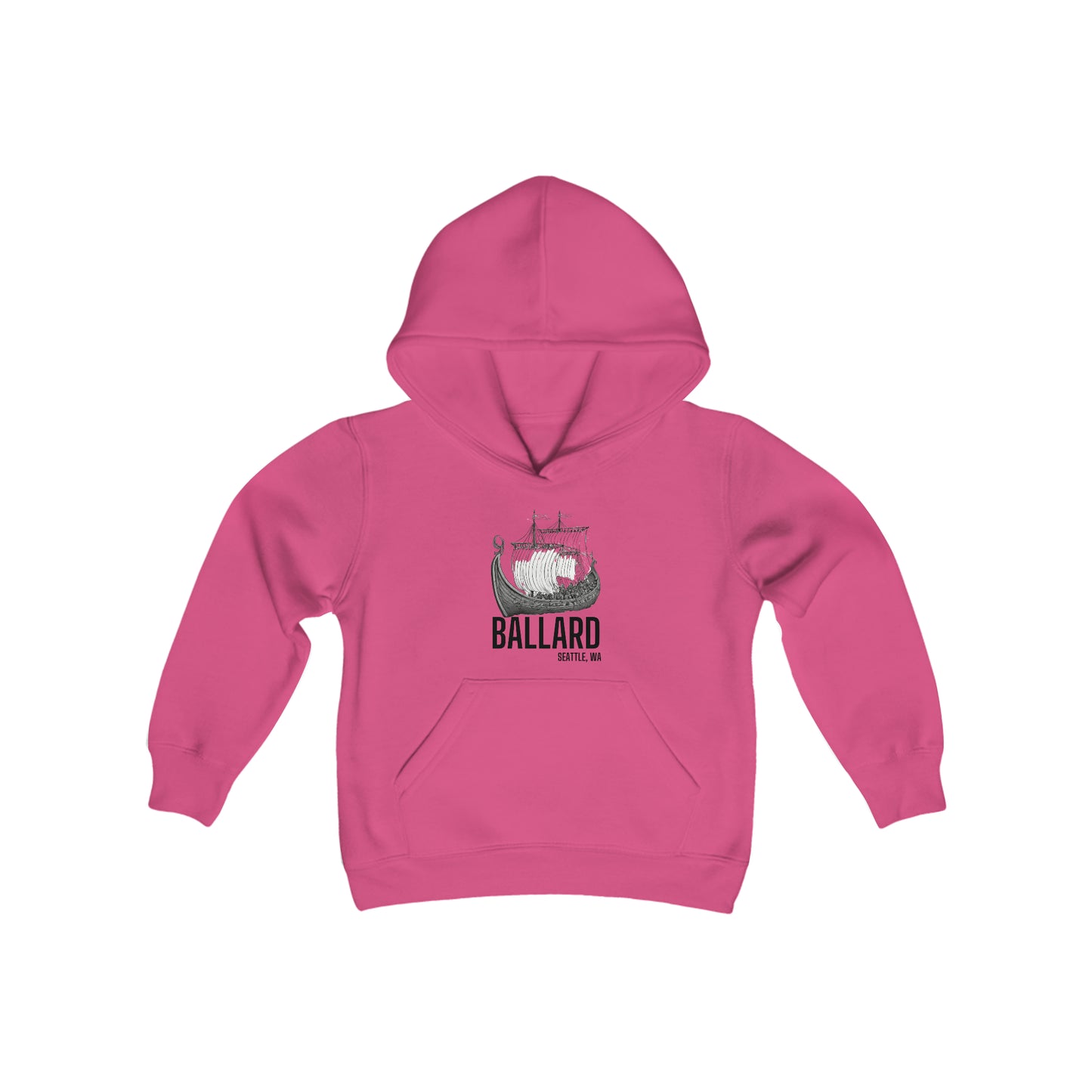 Ballard Seattle Youth Heavy Blend Hooded Sweatshirt