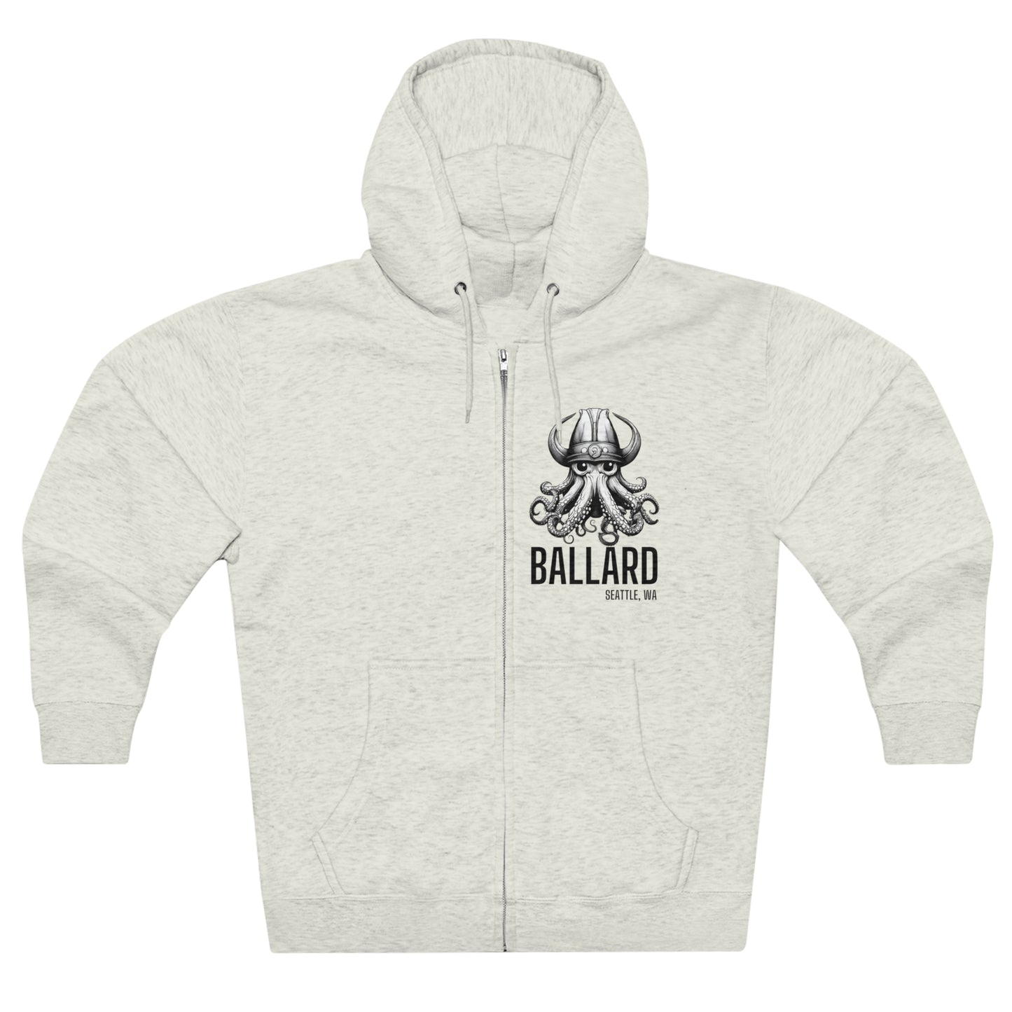 Ballard WA Octopus Unisex Zip Hoodie