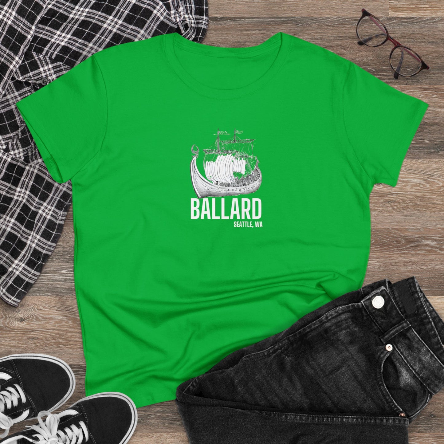 Ballard Seattle Women's Midweight Cotton Tee