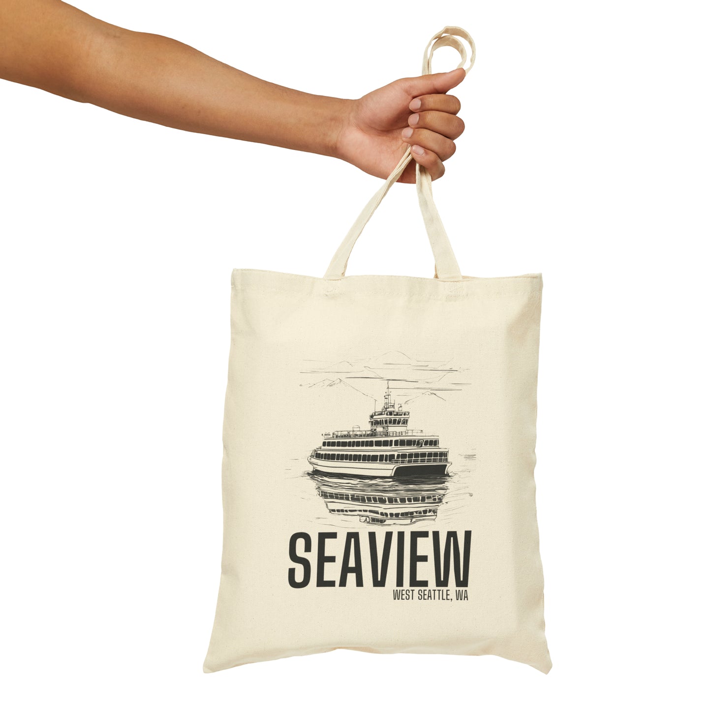 Seaview West Seattle Cotton Canvas Tote Bag