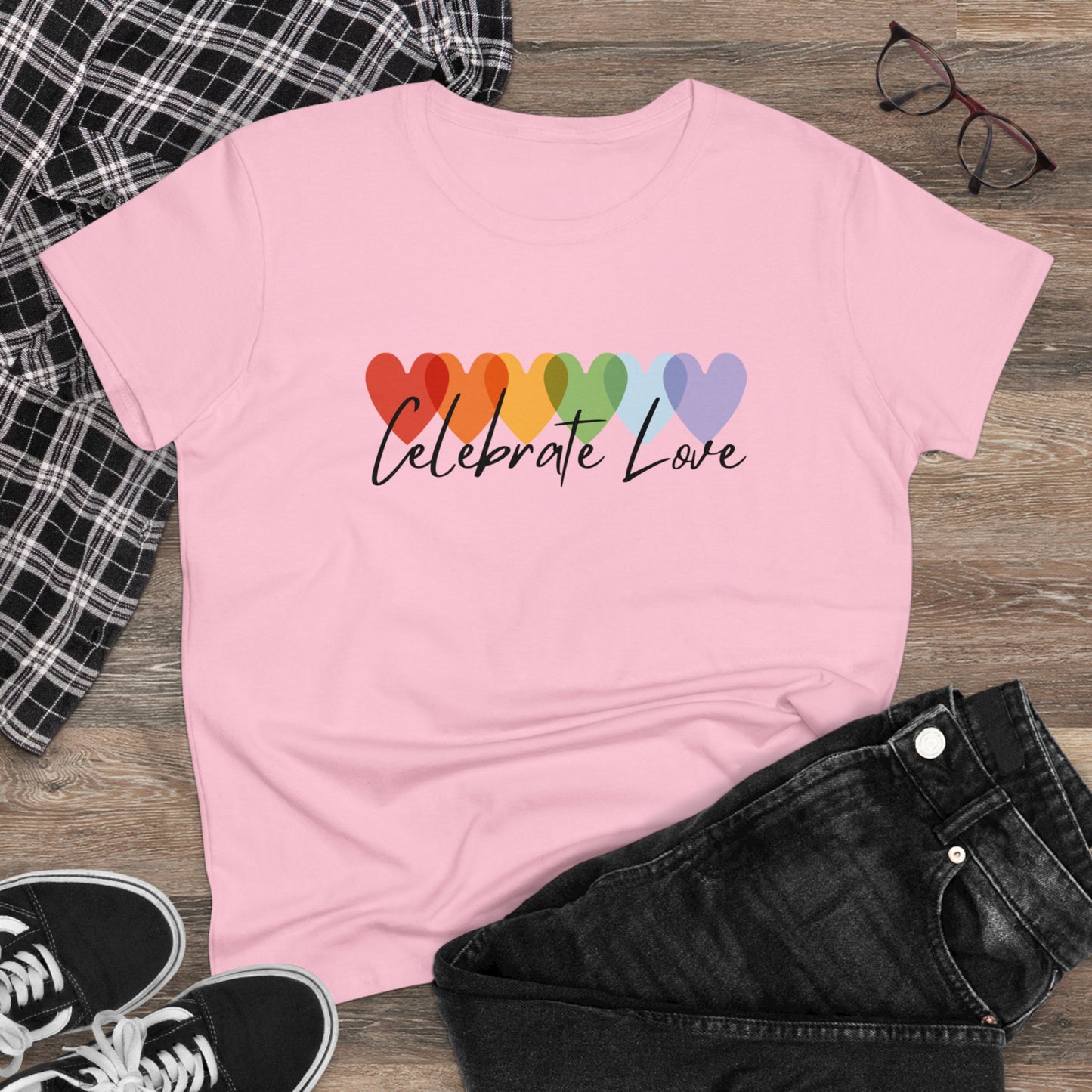 Celebrate Love Women's Midweight Cotton Tee