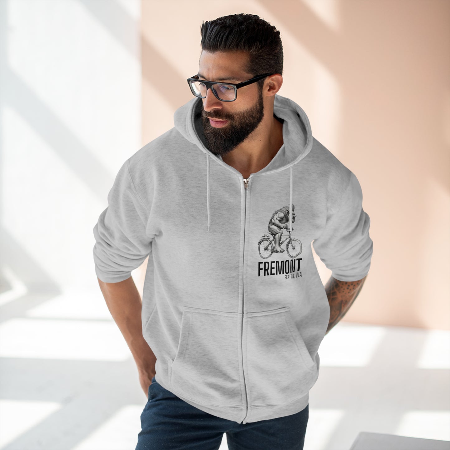 Fremont Seattle Unisex Zip Hoodie