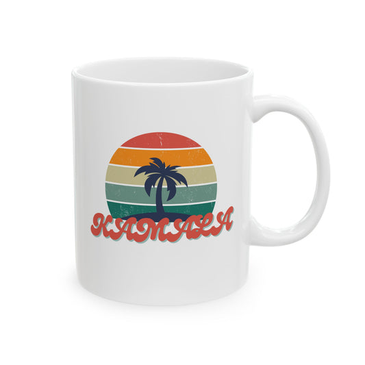 Palm Tree Kamala Ceramic Mug, (11oz)