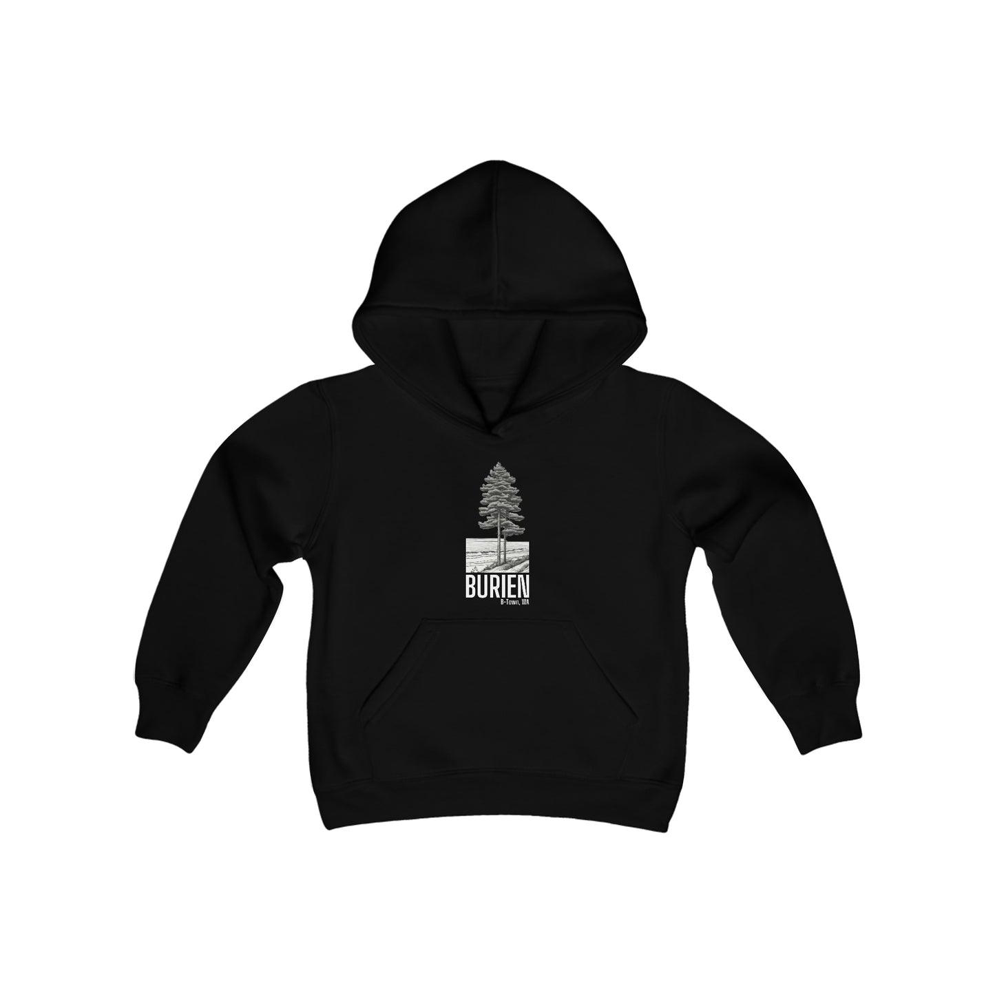 Burien WA Youth Heavy Blend Hooded Sweatshirt