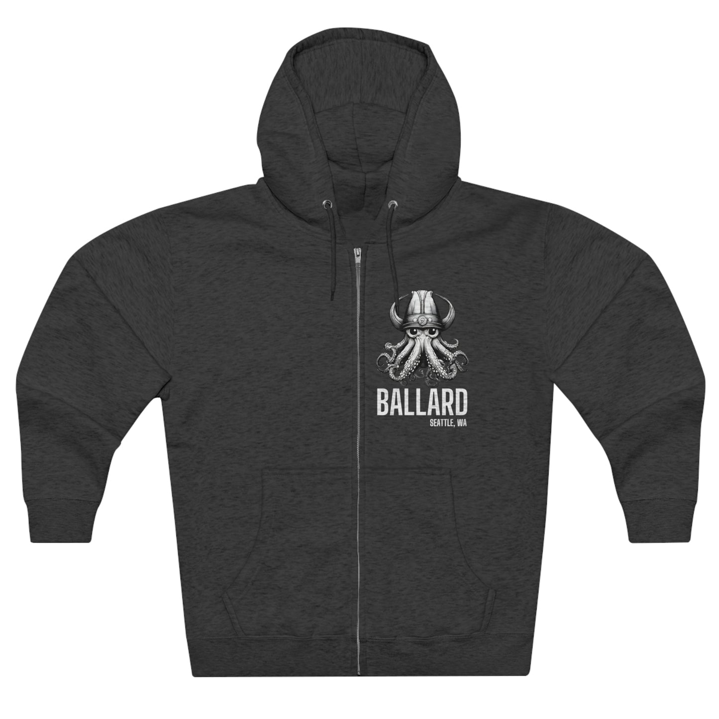 Ballard WA Octopus Unisex Zip Hoodie