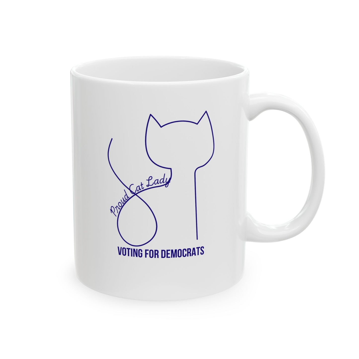 Proud Cat Lady Ceramic Mug, (11oz)