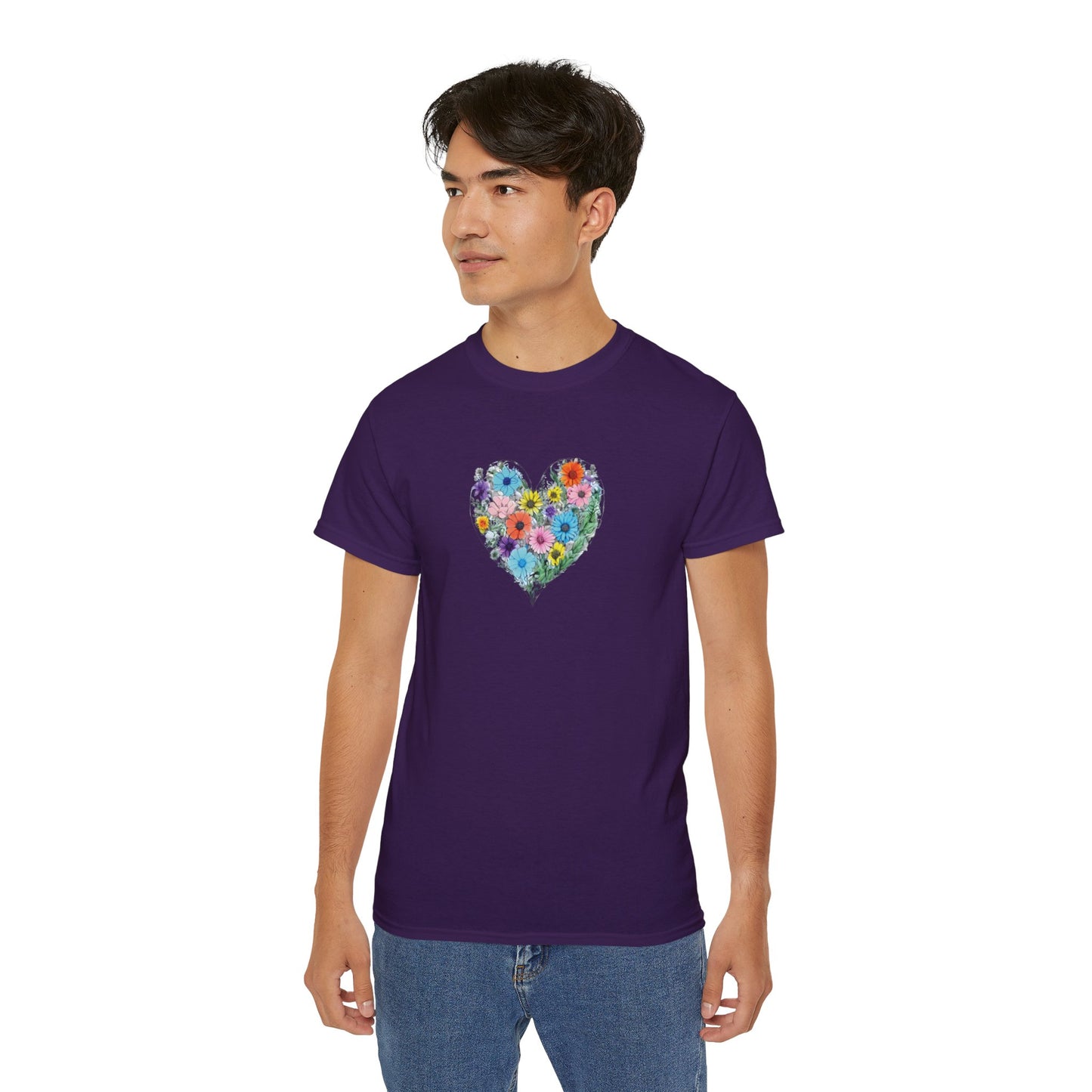 Floral Heart Men’s Ultra Cotton Tee