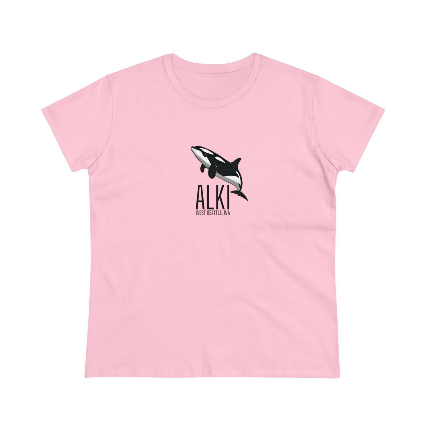 Alki West Seattle Orca Women's Midweight Cotton Tee