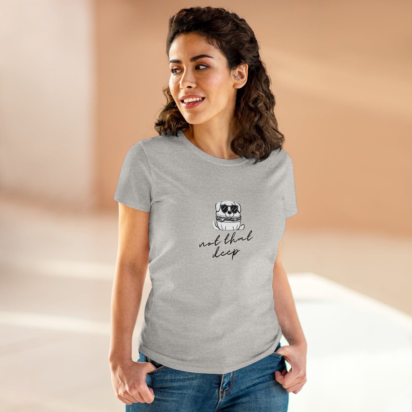 Not that deep Women's Midweight Cotton Tee