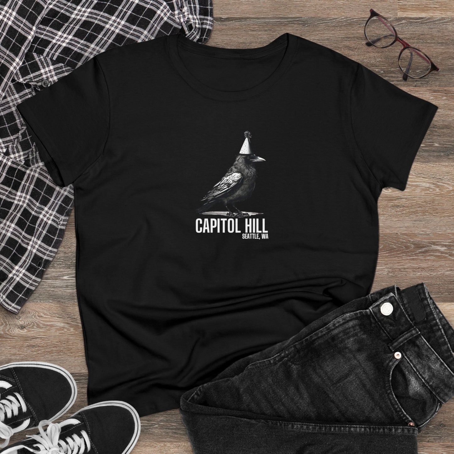 Capitol Hill Seattle Women's Midweight Cotton Tee