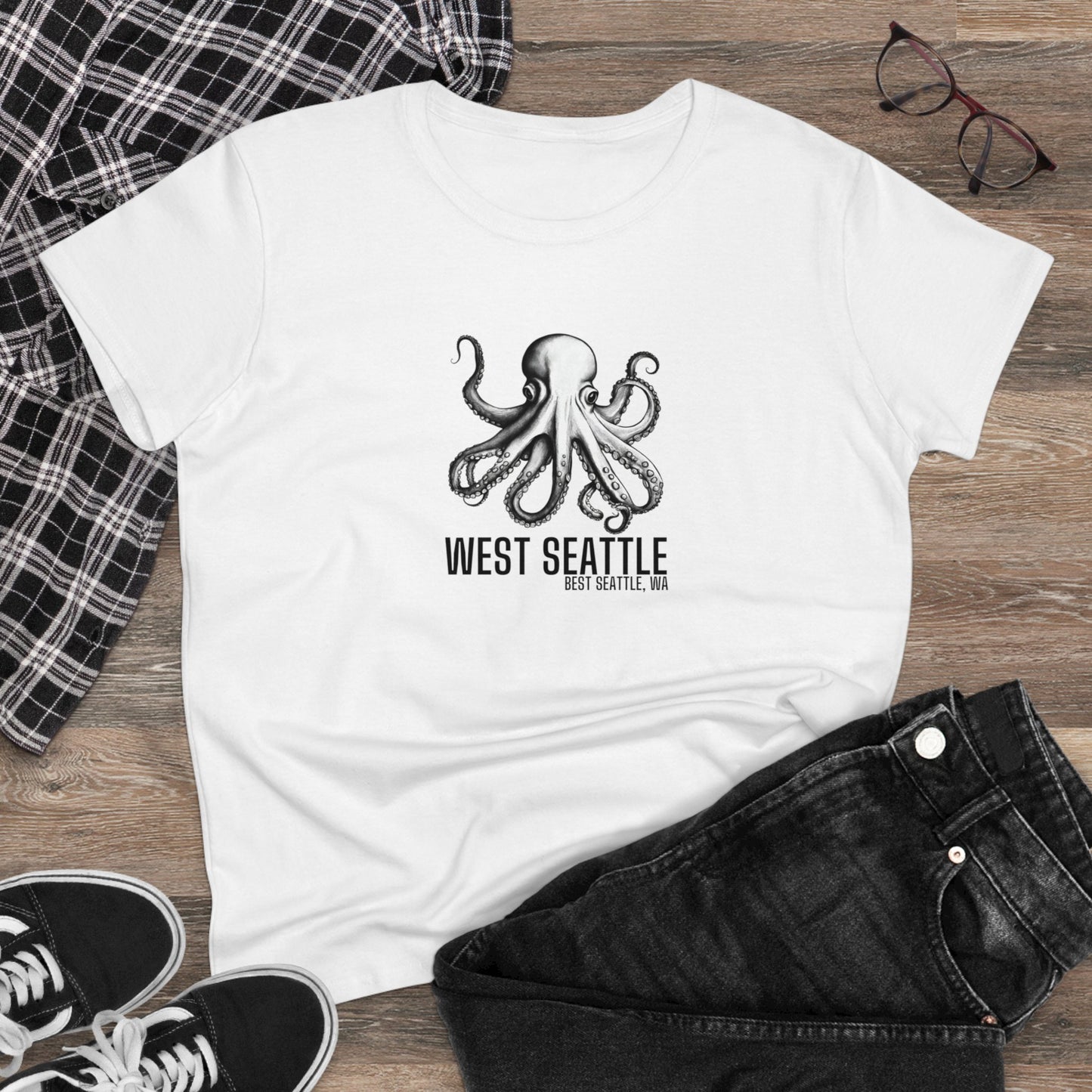 West Seattle Best Seattle Women's Midweight Cotton Tee