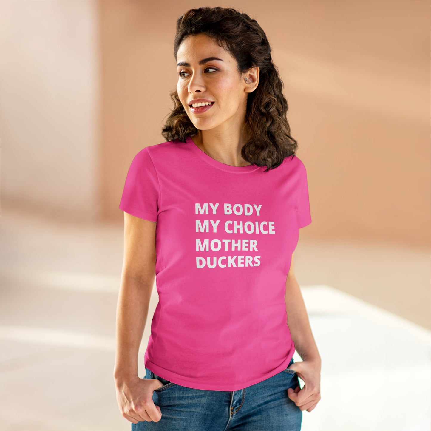 My Body My Choice Women's Midweight Cotton Tee