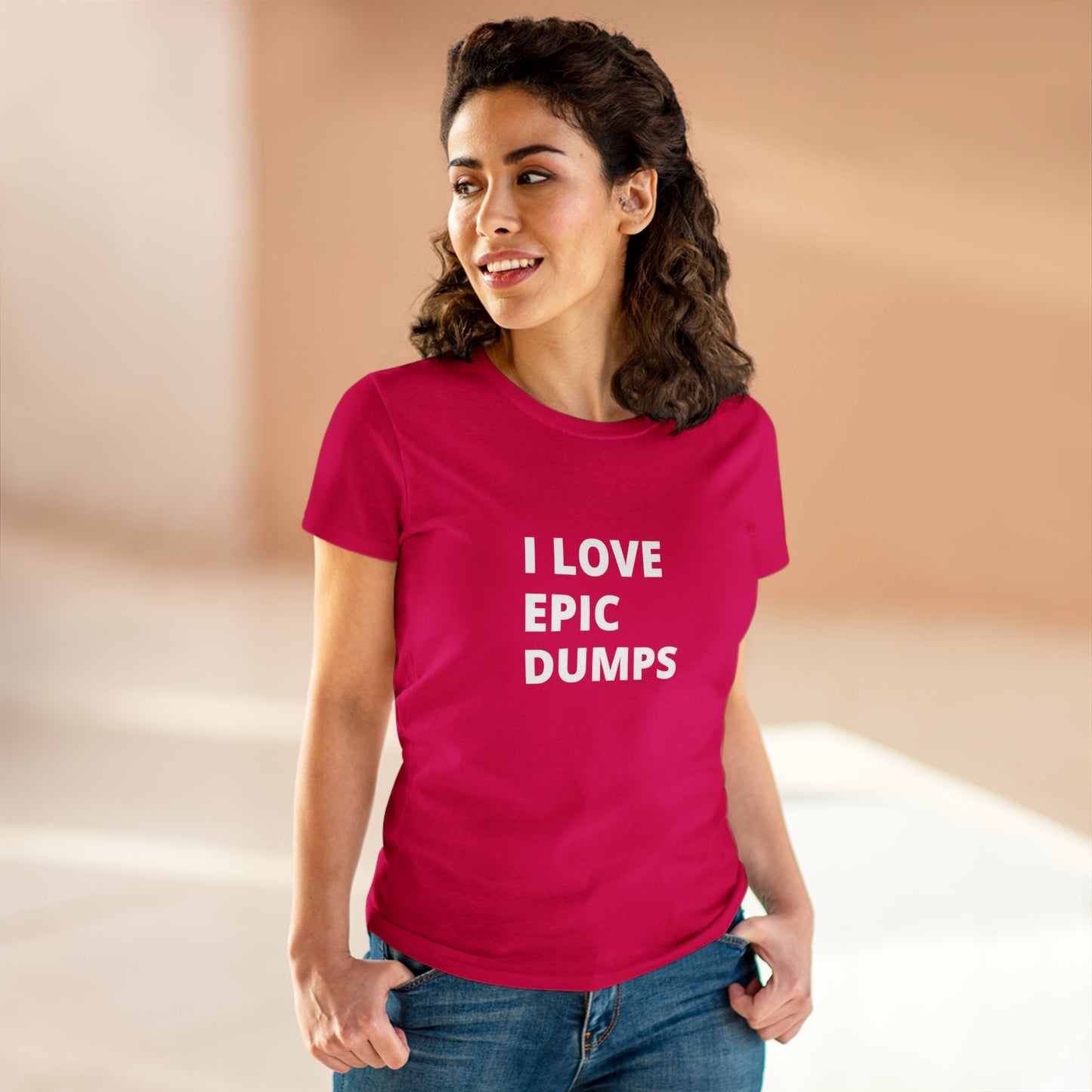 I Love Epic Dumps Women's Midweight Cotton Tee