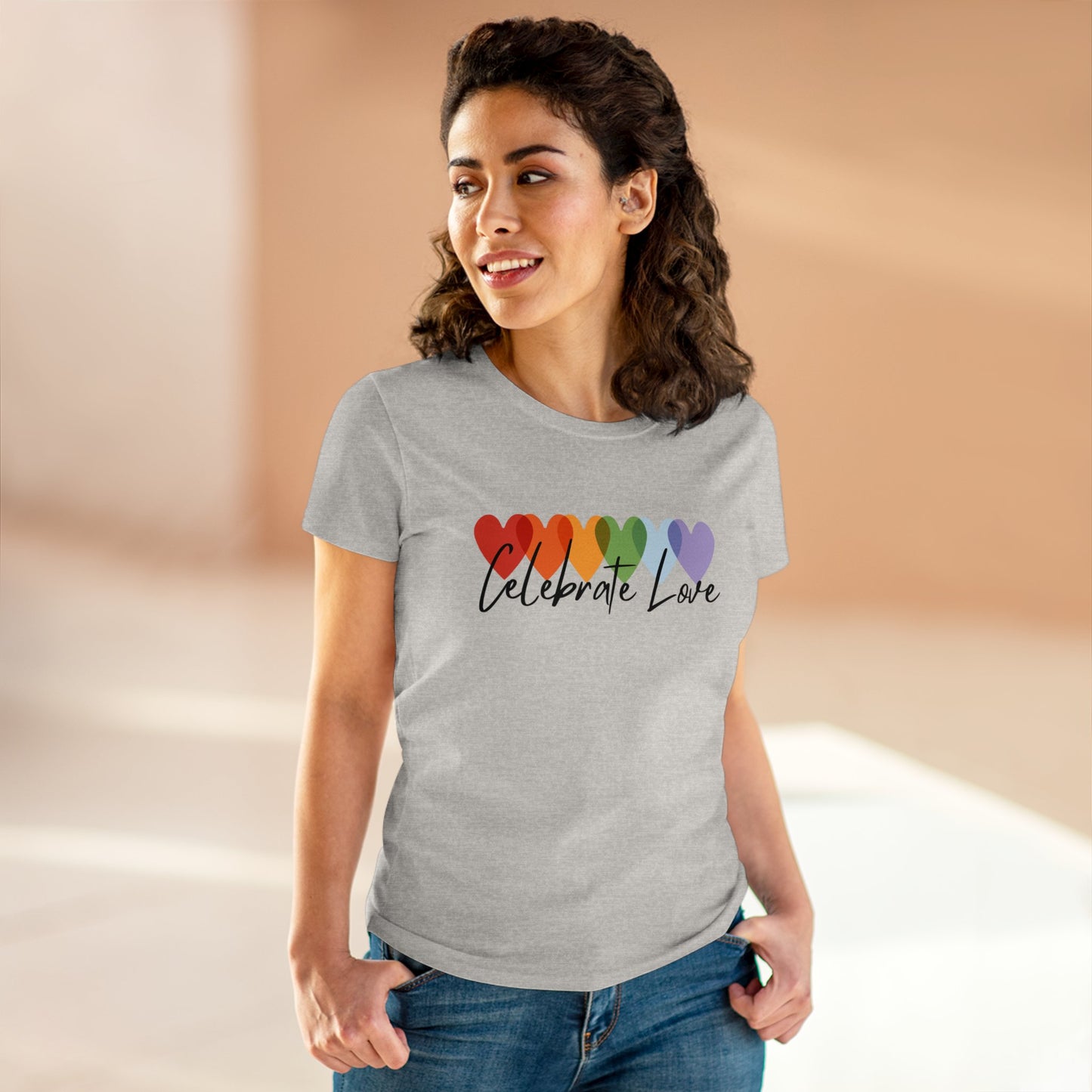 Celebrate Love Women's Midweight Cotton Tee