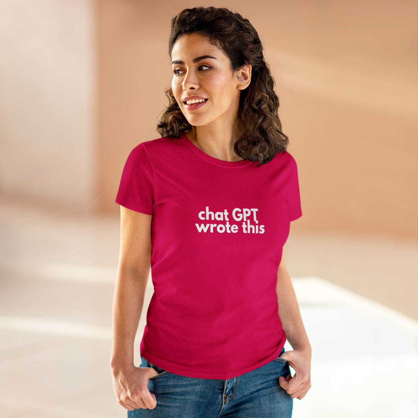 Chat GPT Wrote This Women's Midweight Cotton Tee