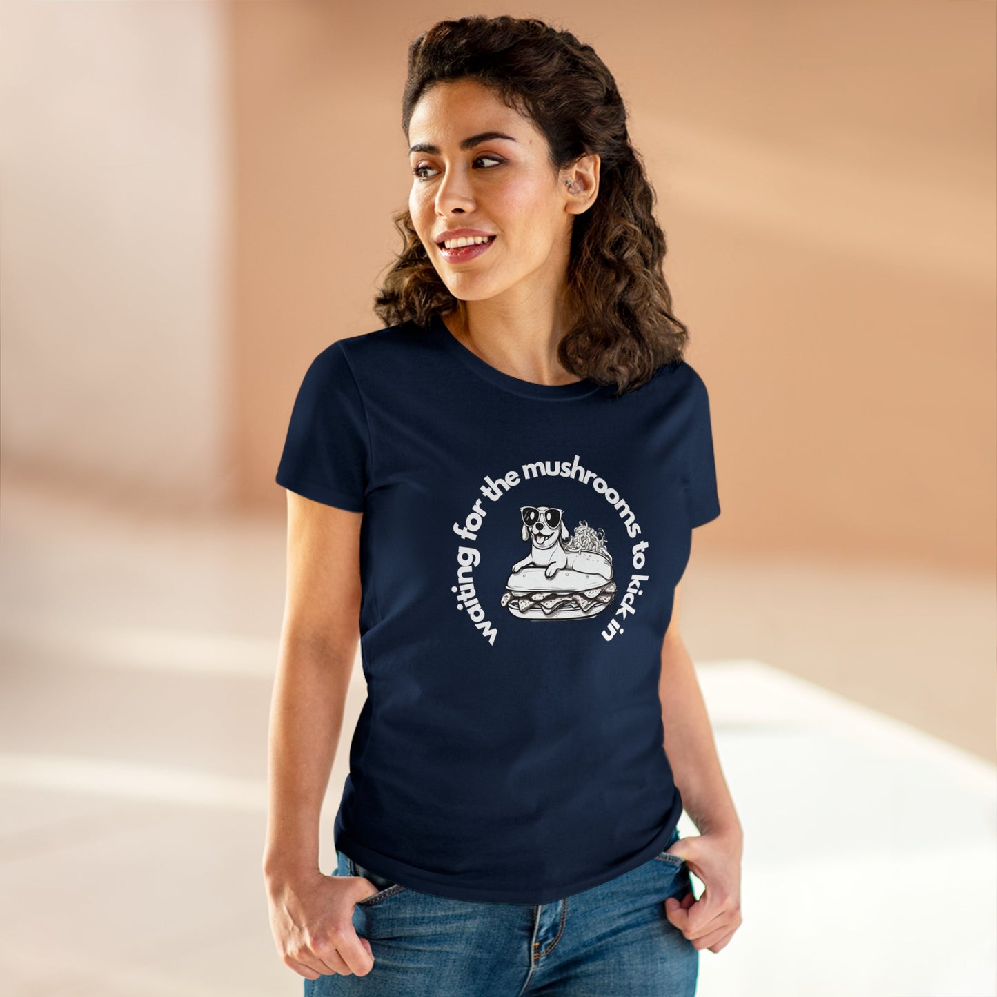 Waiting for the mushrooms Women's Midweight Cotton Tee