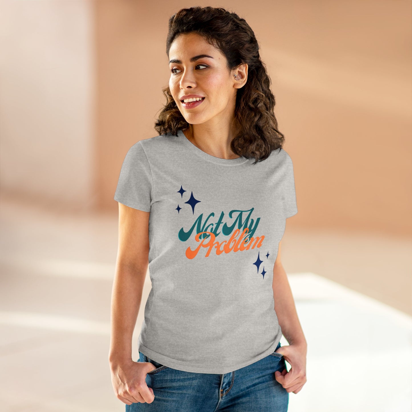 Not My Problem Women's Midweight Cotton Tee