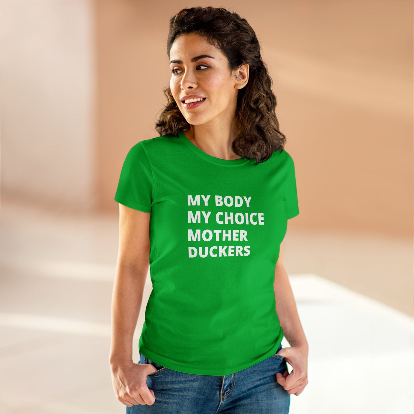 My Body My Choice Women's Midweight Cotton Tee