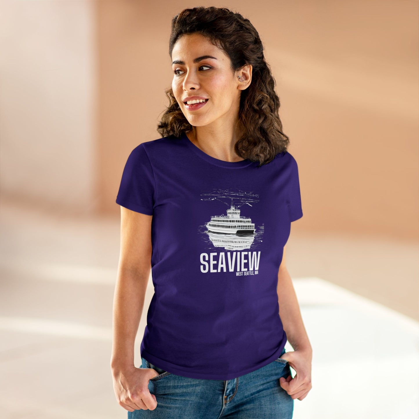 Seaview West Seattle Women's Midweight Cotton Tee