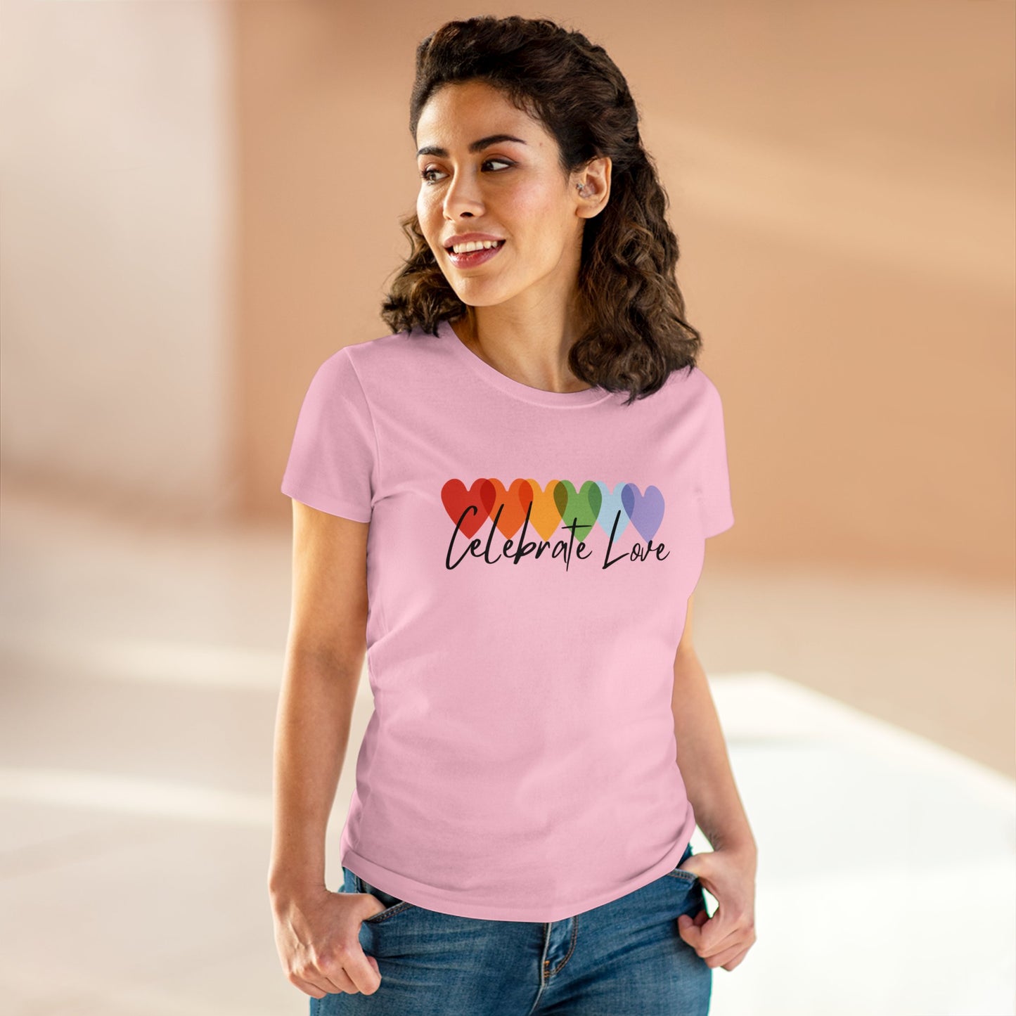 Celebrate Love Women's Midweight Cotton Tee