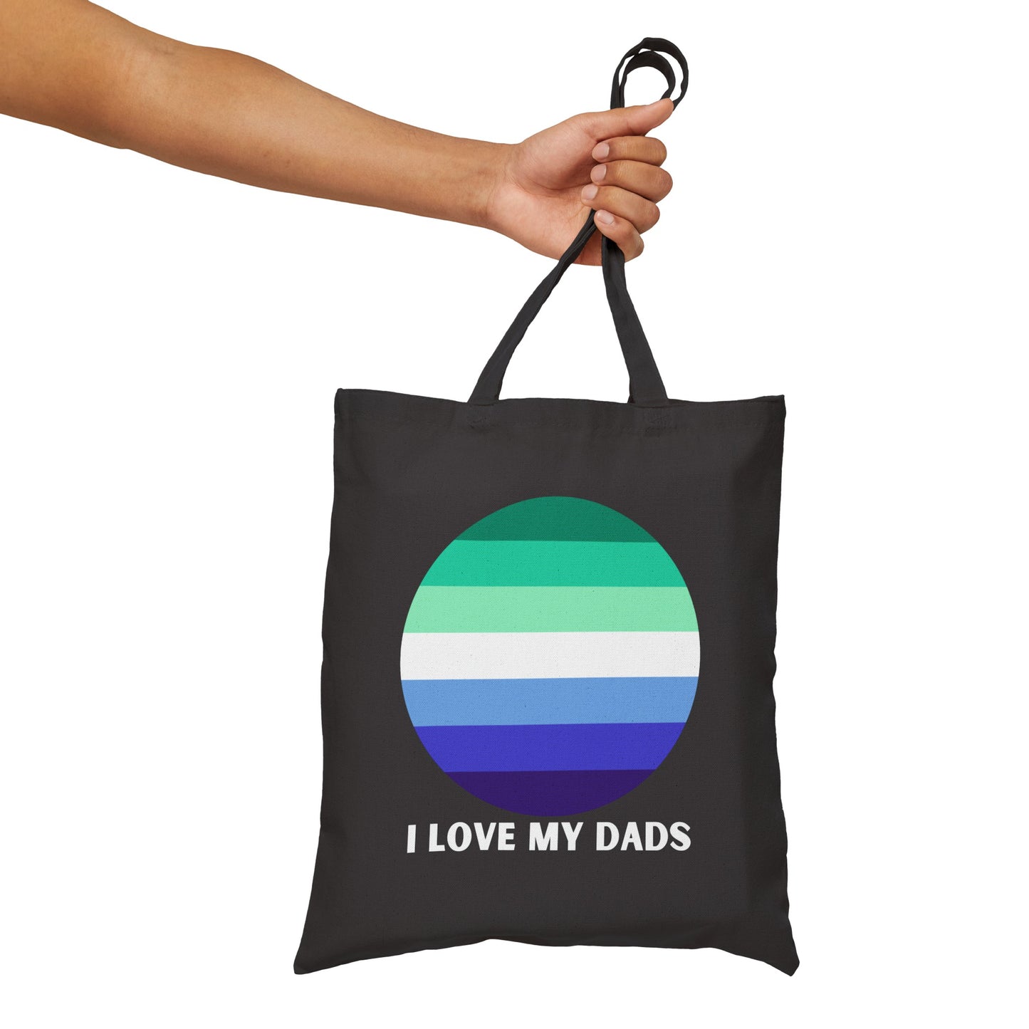 I Love My Dads Cotton Canvas Tote Bag