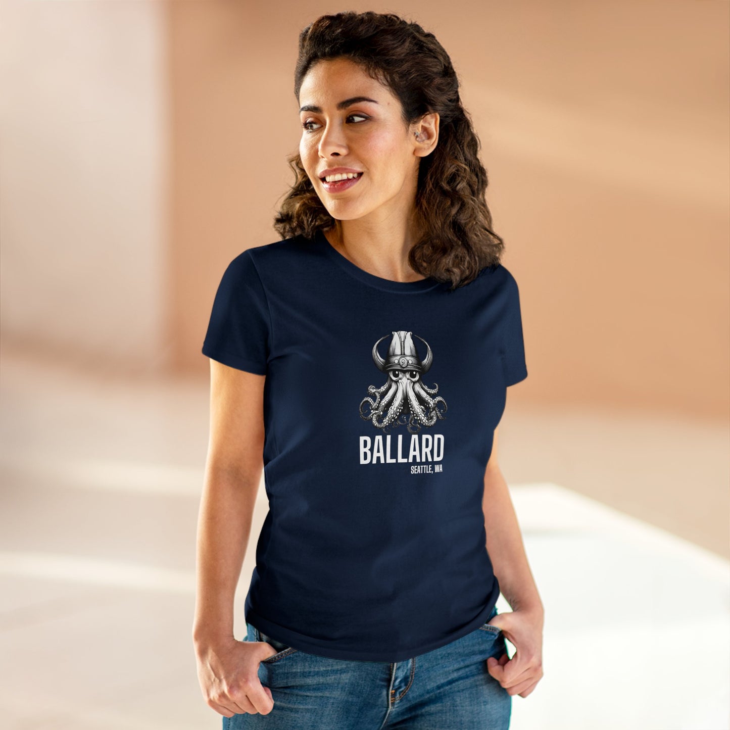 Ballard Octopus Women's Midweight Cotton Tee