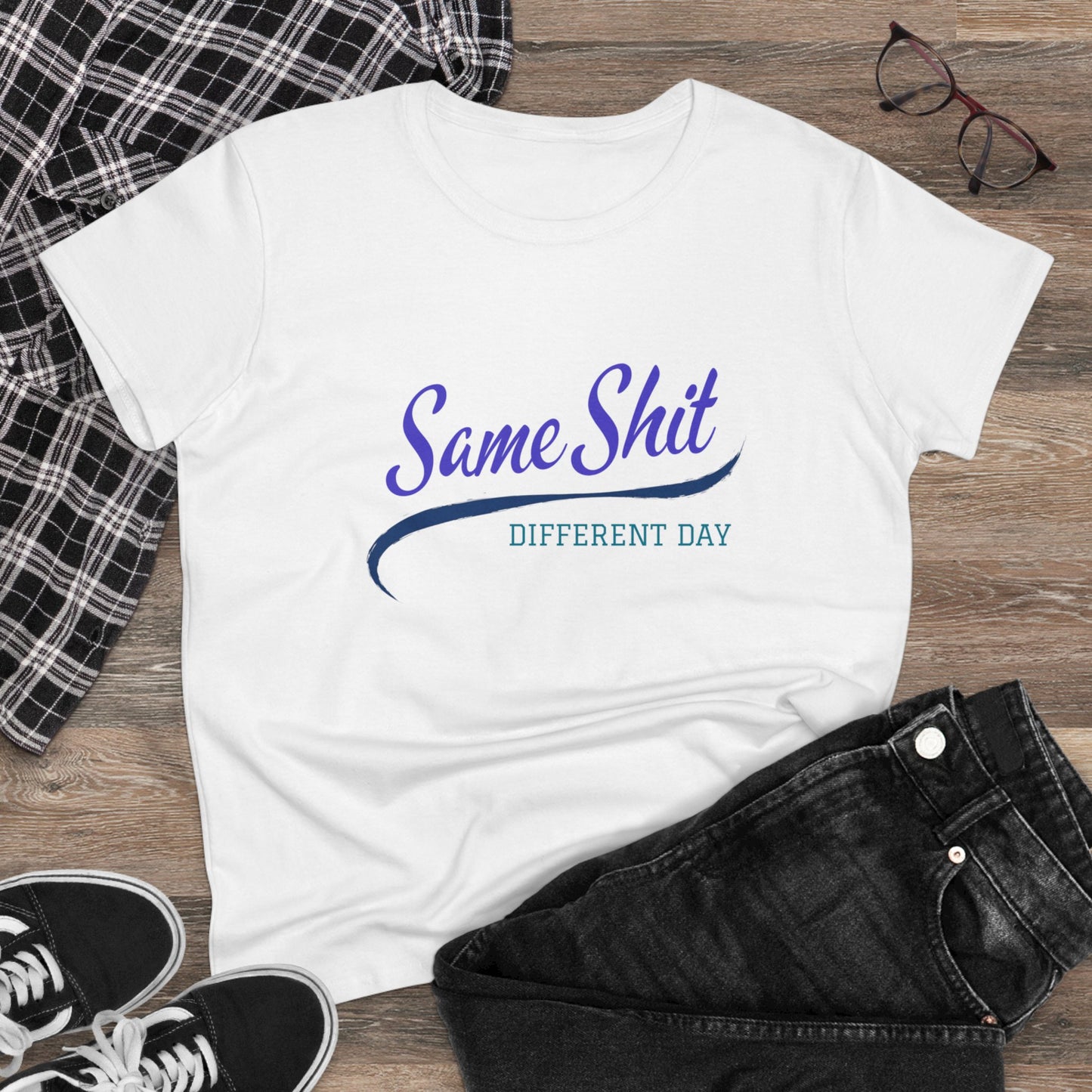 Same Shit Different Day Women's Midweight Cotton Tee