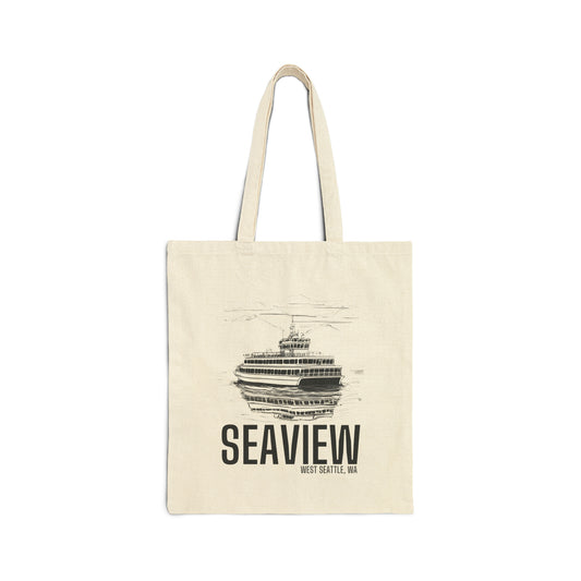 Seaview West Seattle Cotton Canvas Tote Bag