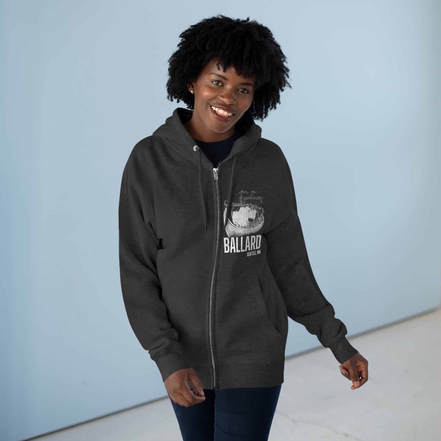 Ballard Seattle Unisex Zip Hoodie