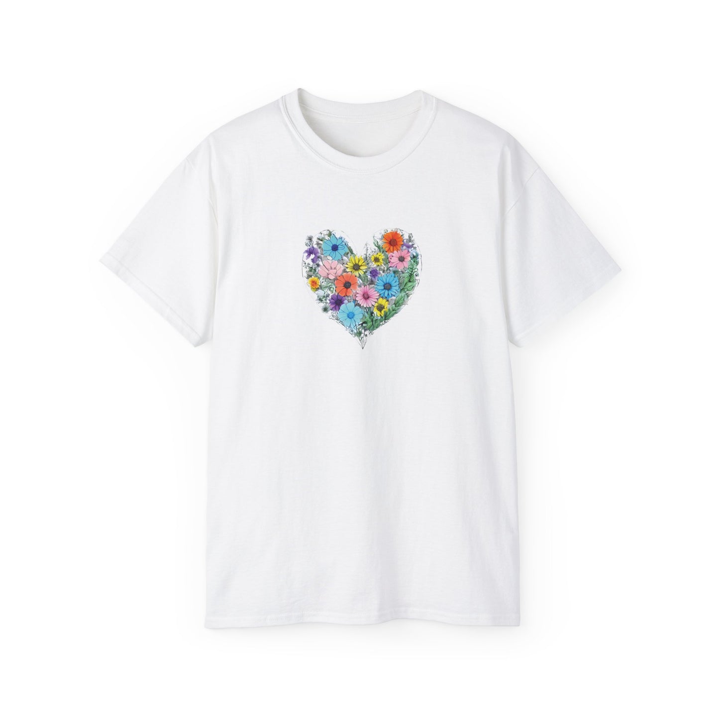 Floral Heart Men’s Ultra Cotton Tee