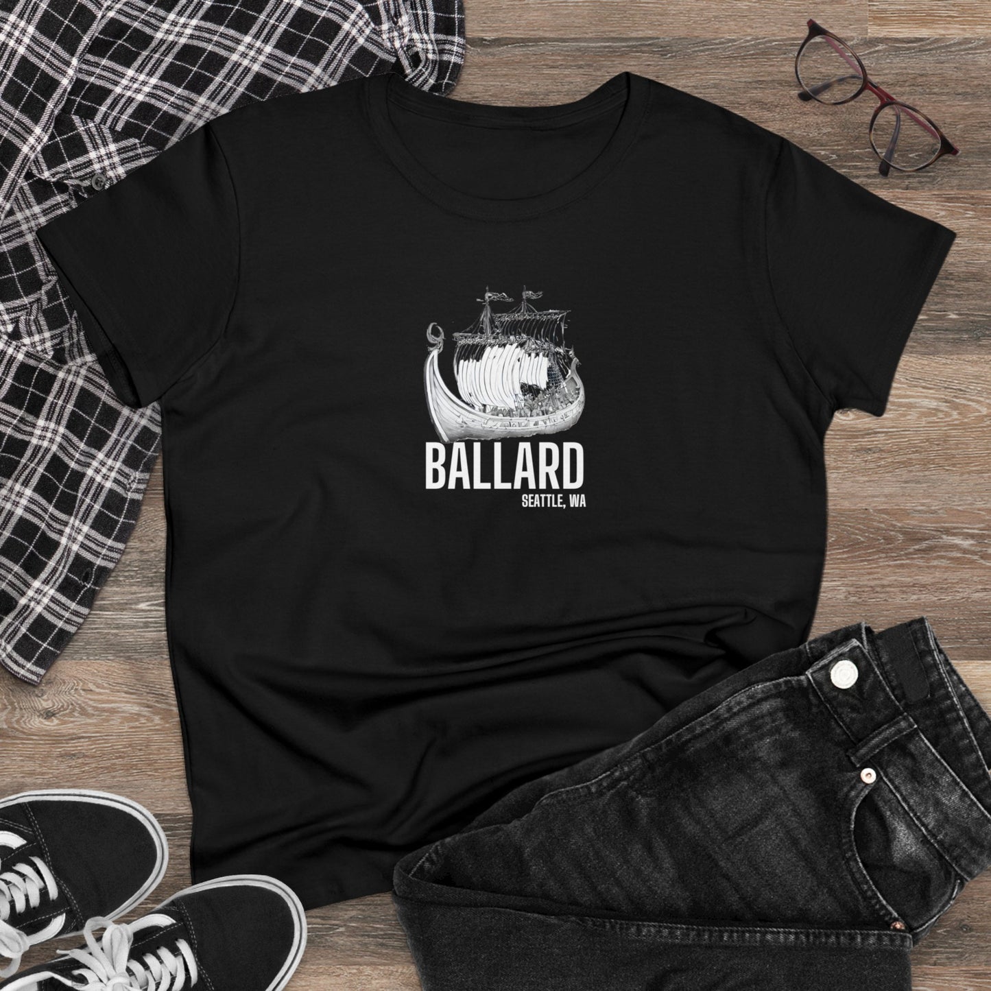 Ballard Seattle Women's Midweight Cotton Tee