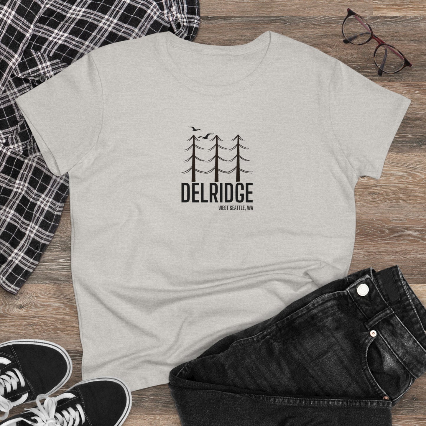 Delridge West Seattle Women's Midweight Cotton Tee