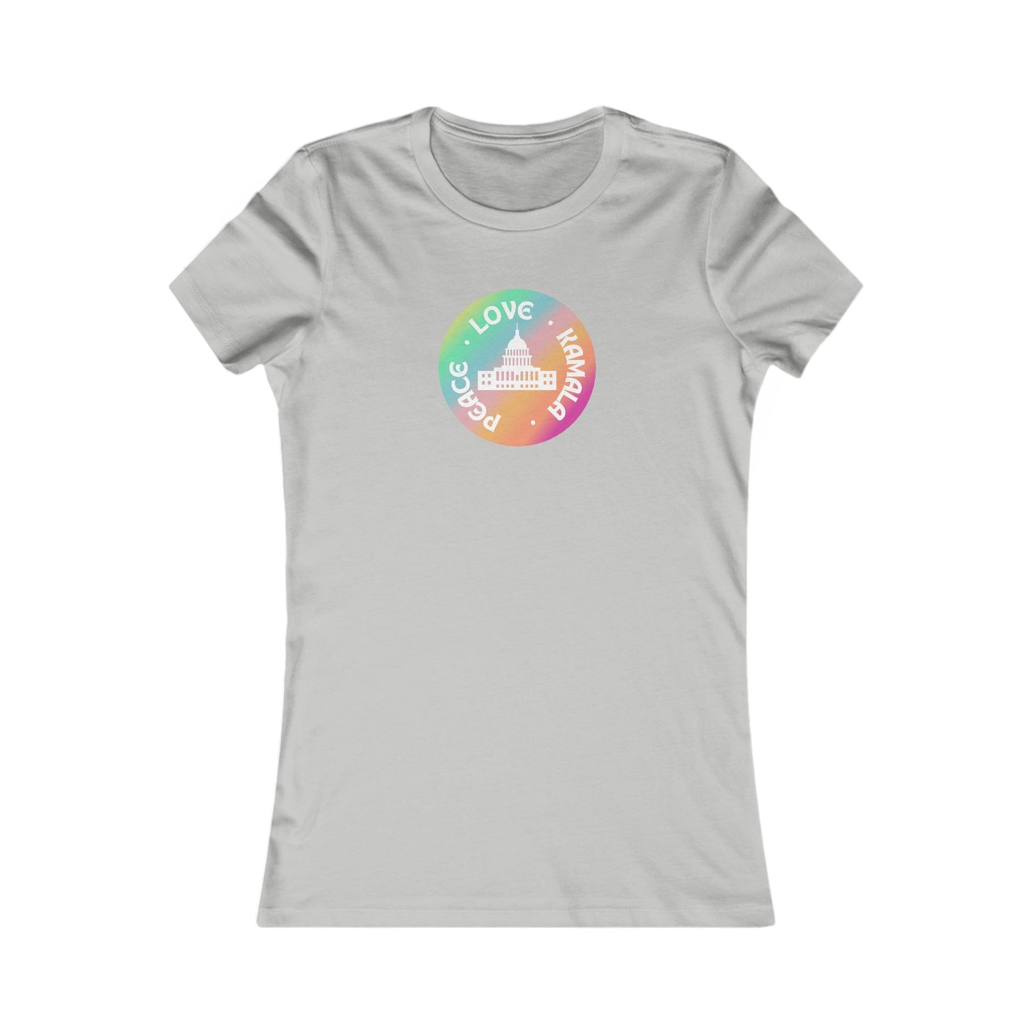 Rainbow Peace Love Kamala Women's Favorite Tee