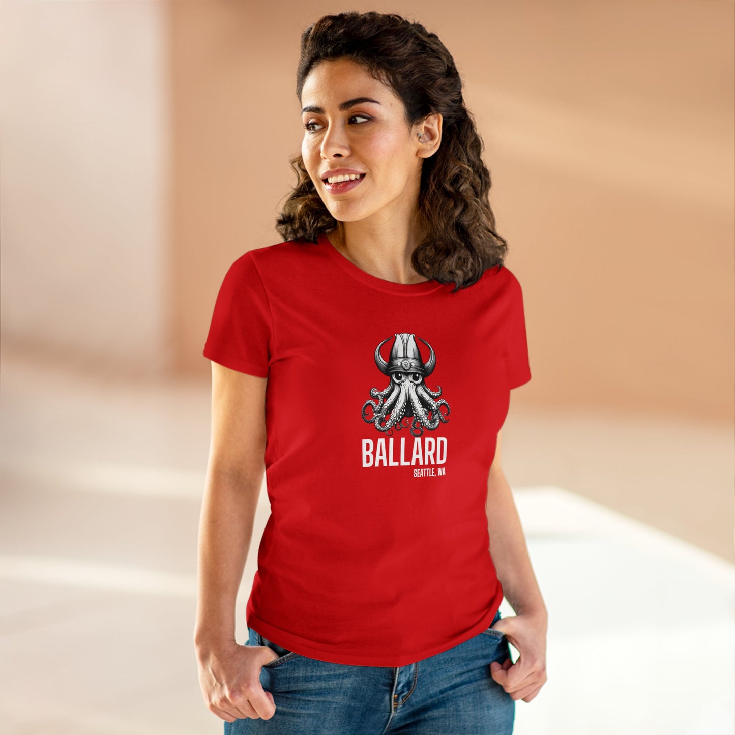 Ballard Octopus Women's Midweight Cotton Tee