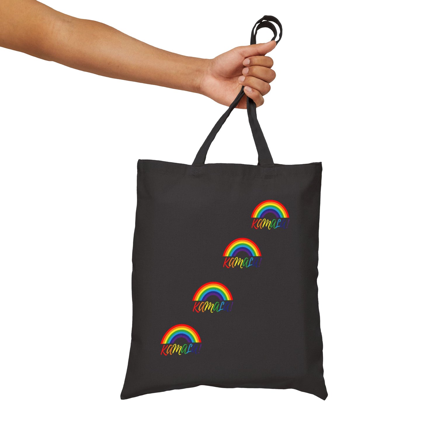 Rainbow Kamala Cotton Canvas Tote Bag