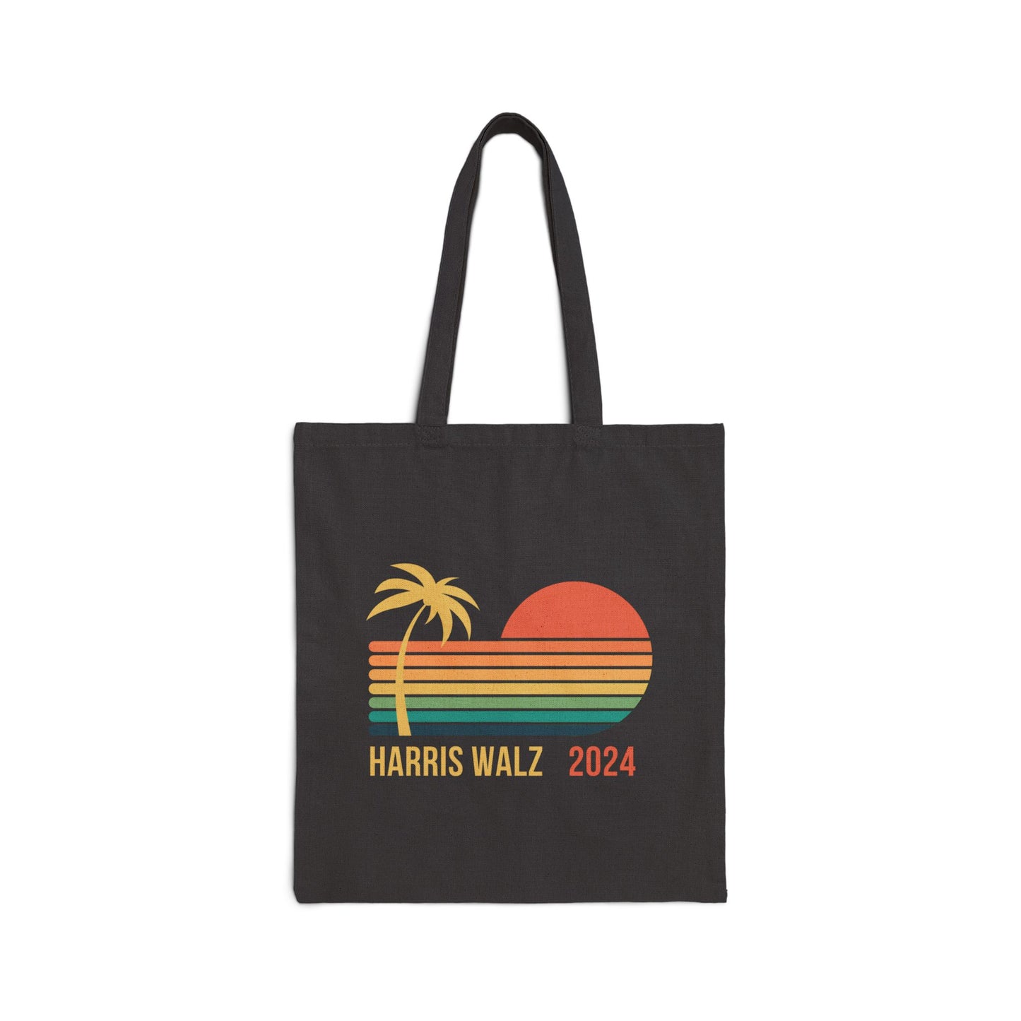 Palm Tree Harris Walz Cotton Canvas Tote Bag