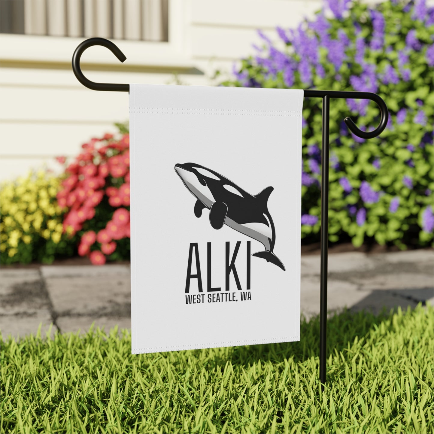 Alki West Seattle Orca Garden & House Banner