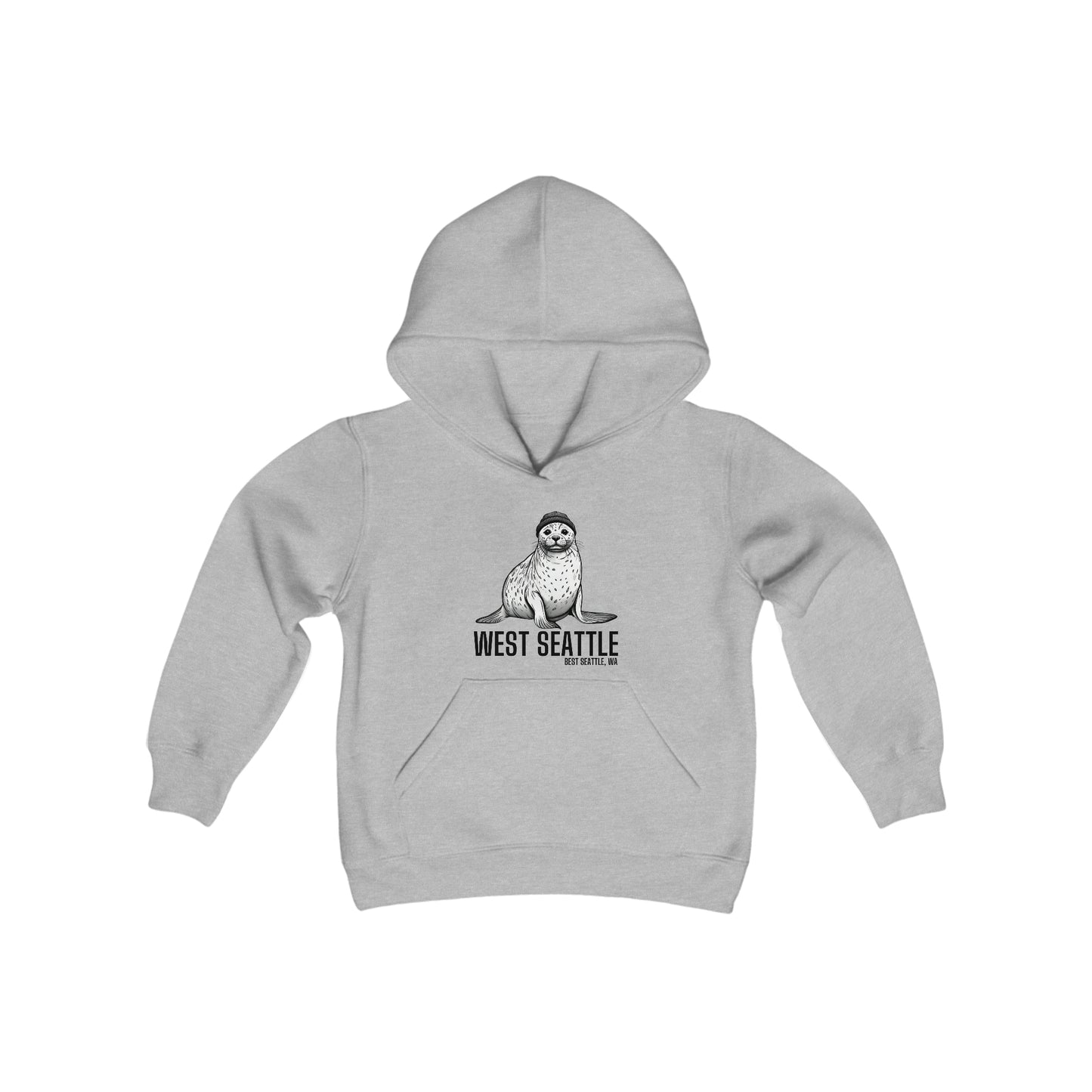 West Seattle Harbor Seal Youth Heavy Blend Hooded Sweatshirt