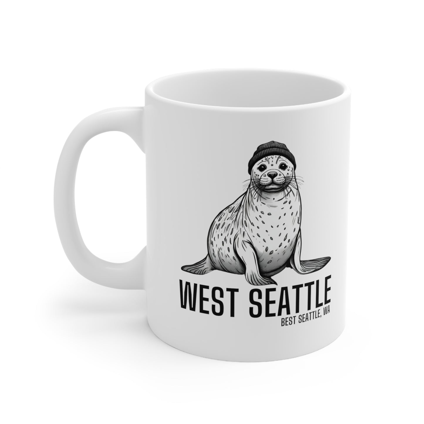 West Seattle Harbor Seal Ceramic Mug 11oz