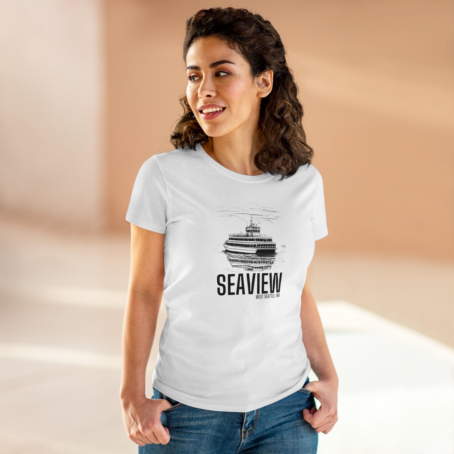 Seaview West Seattle Women's Midweight Cotton Tee