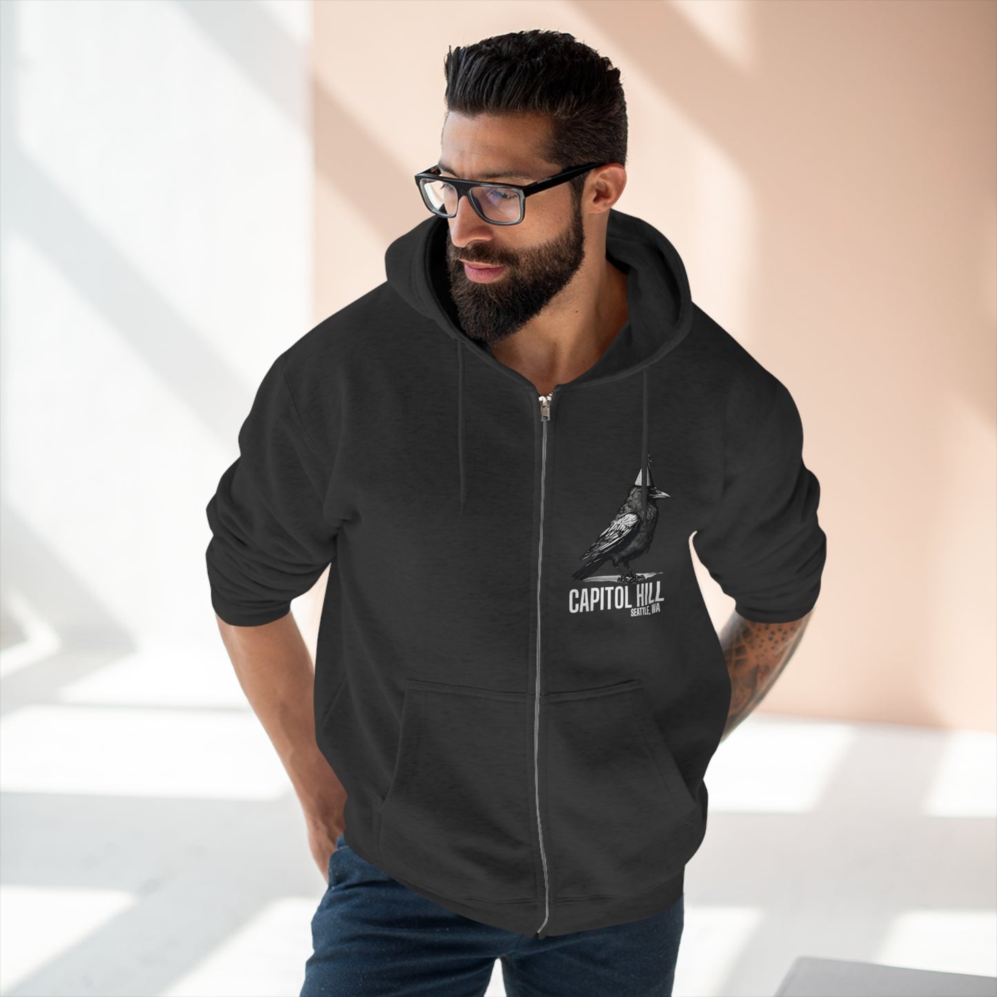 Capitol Hill Seattle Unisex Zip Hoodie