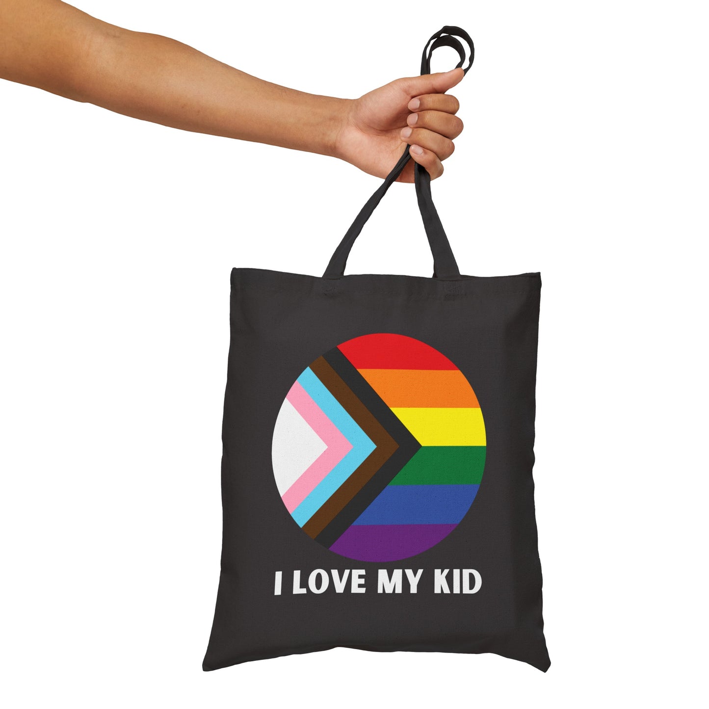 I Love My Kid Cotton Canvas Tote Bag