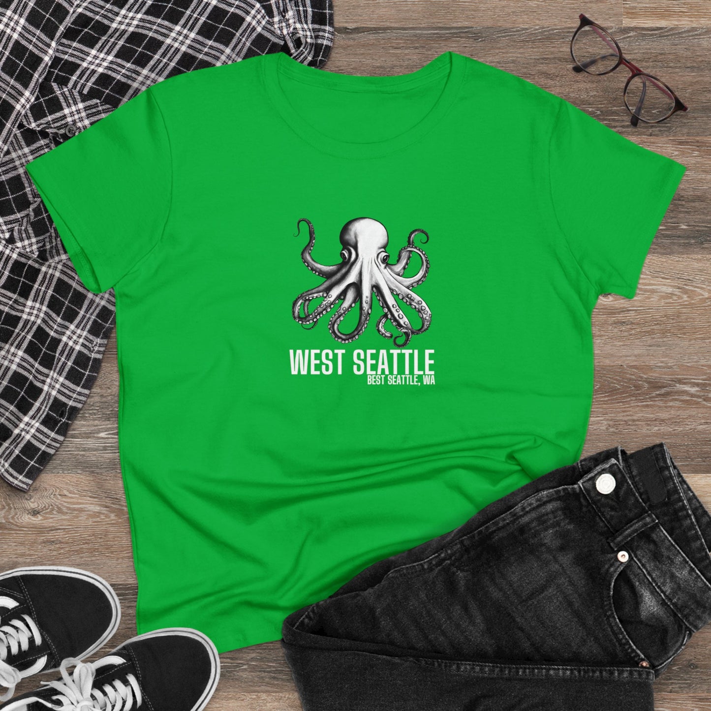 West Seattle Best Seattle Women's Midweight Cotton Tee