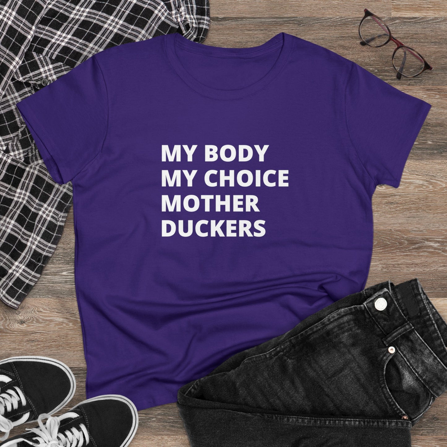 My Body My Choice Women's Midweight Cotton Tee