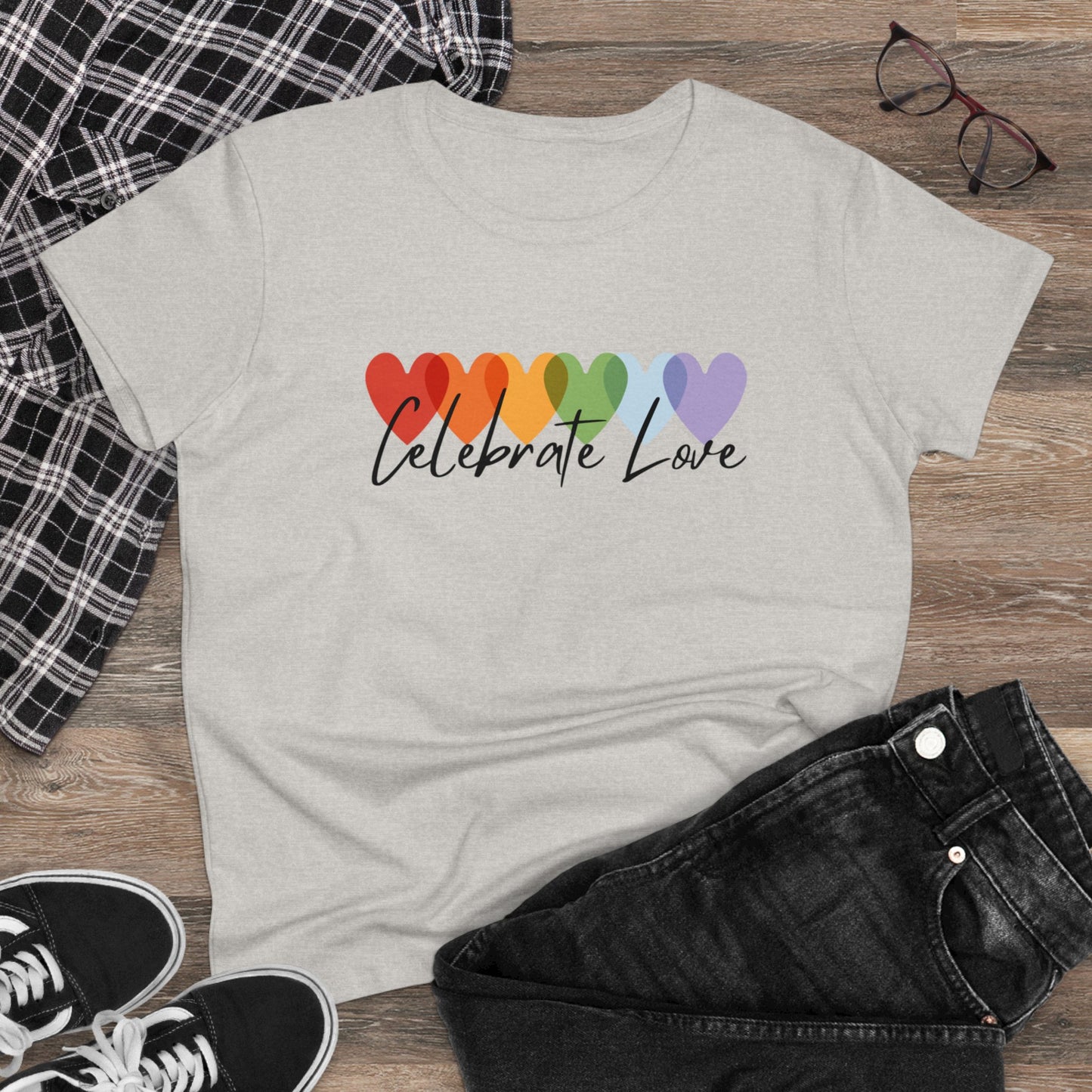 Celebrate Love Women's Midweight Cotton Tee