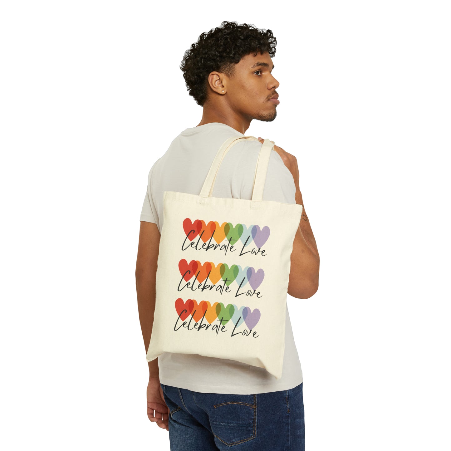 Celebrate Love Cotton Canvas Tote Bag