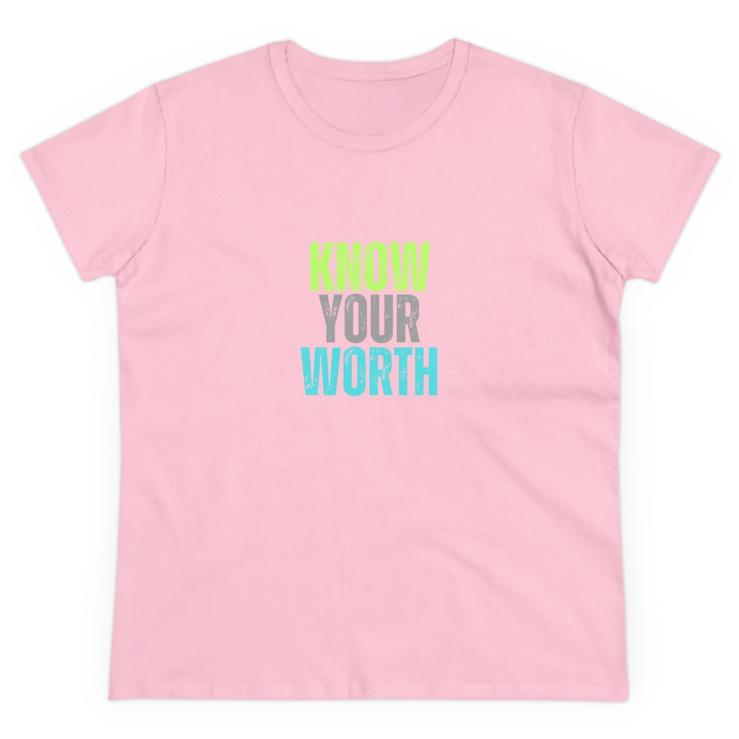 Know Your Worth Women's Midweight Cotton Tee